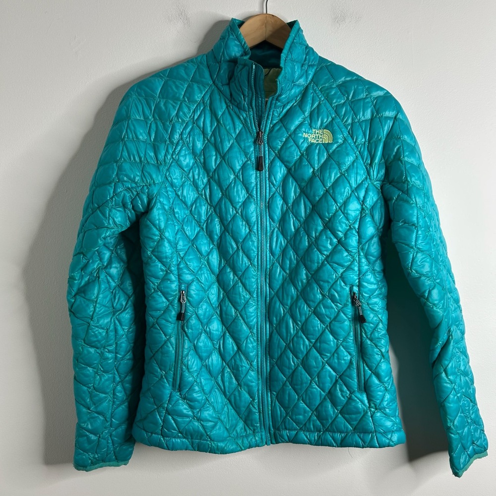 The North‎ Face Womens Thermoball Insulated Quilted Jacket Turquoise M Outdoor